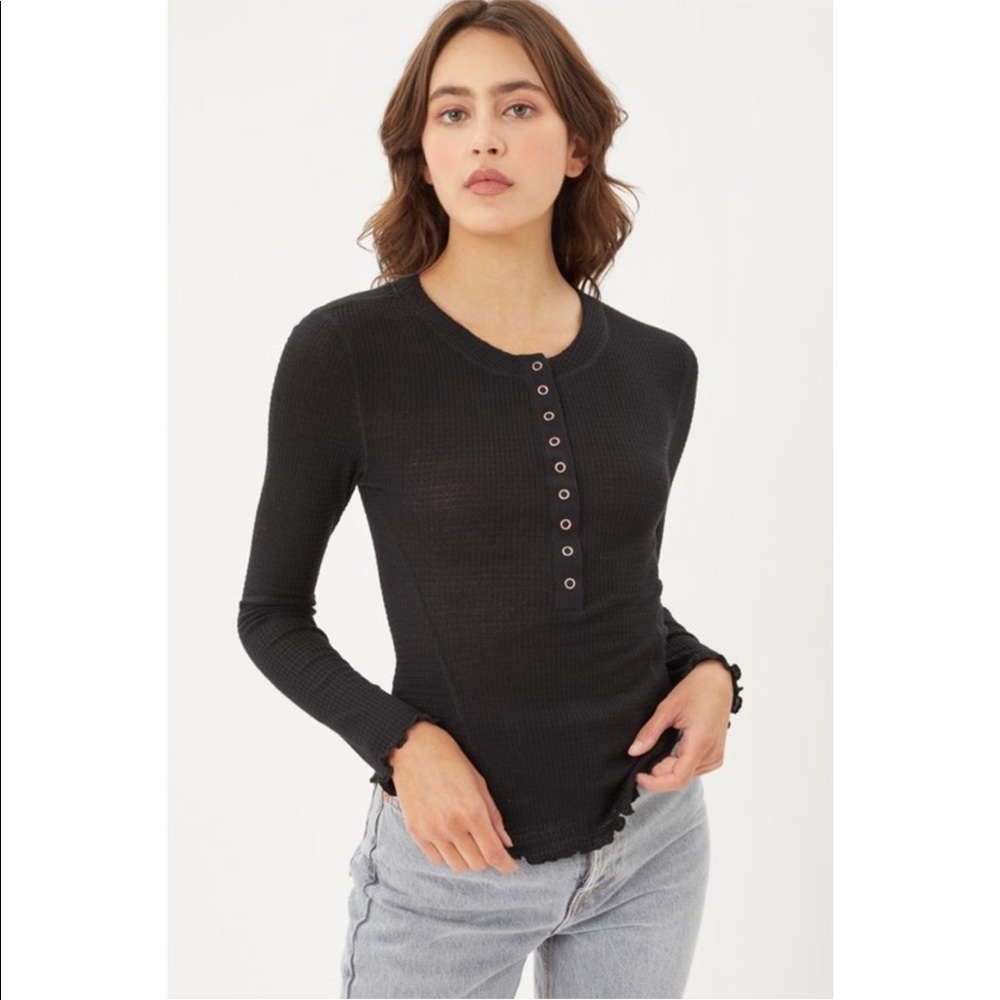 Button Down Snap Henley